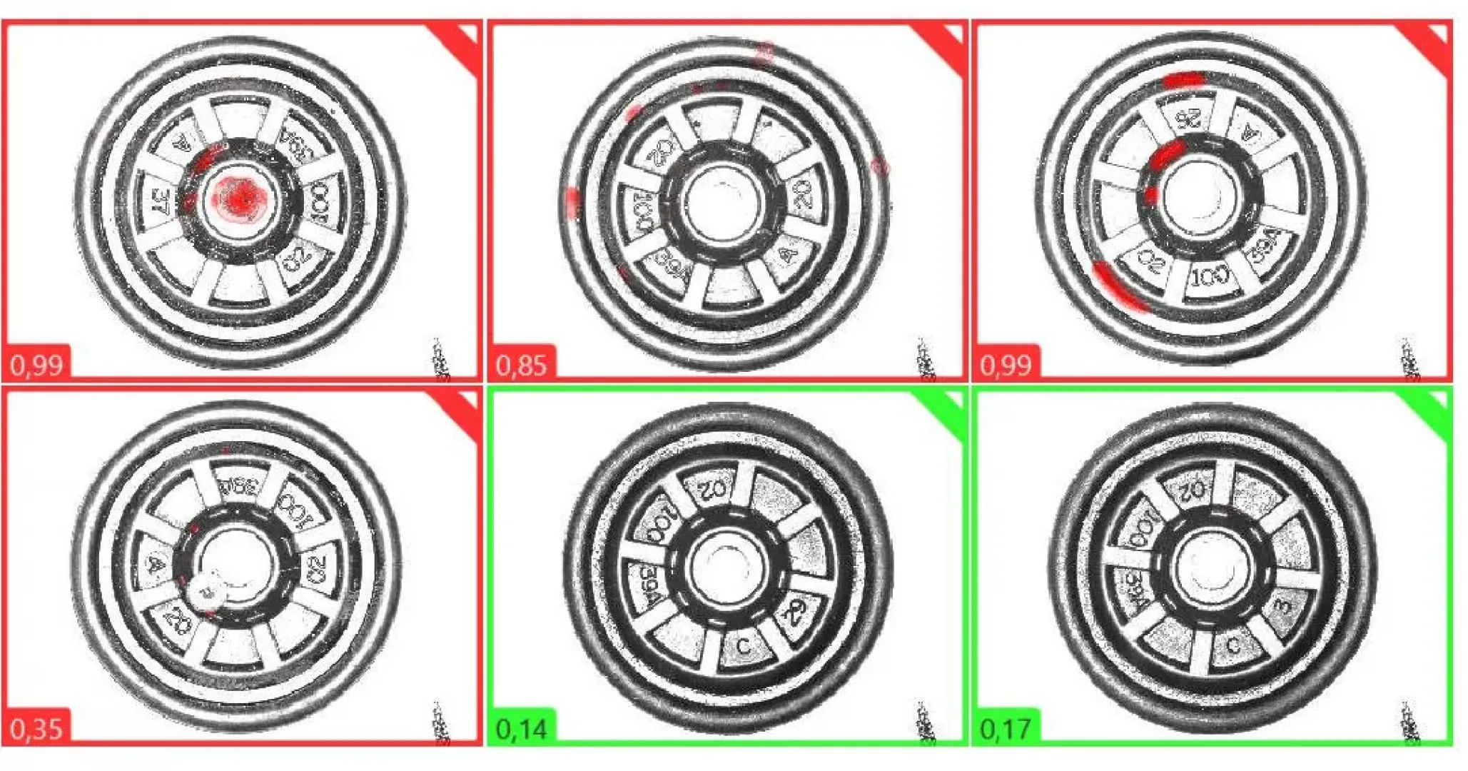 Kontrola povrchových vad na pryžovém těsnění
