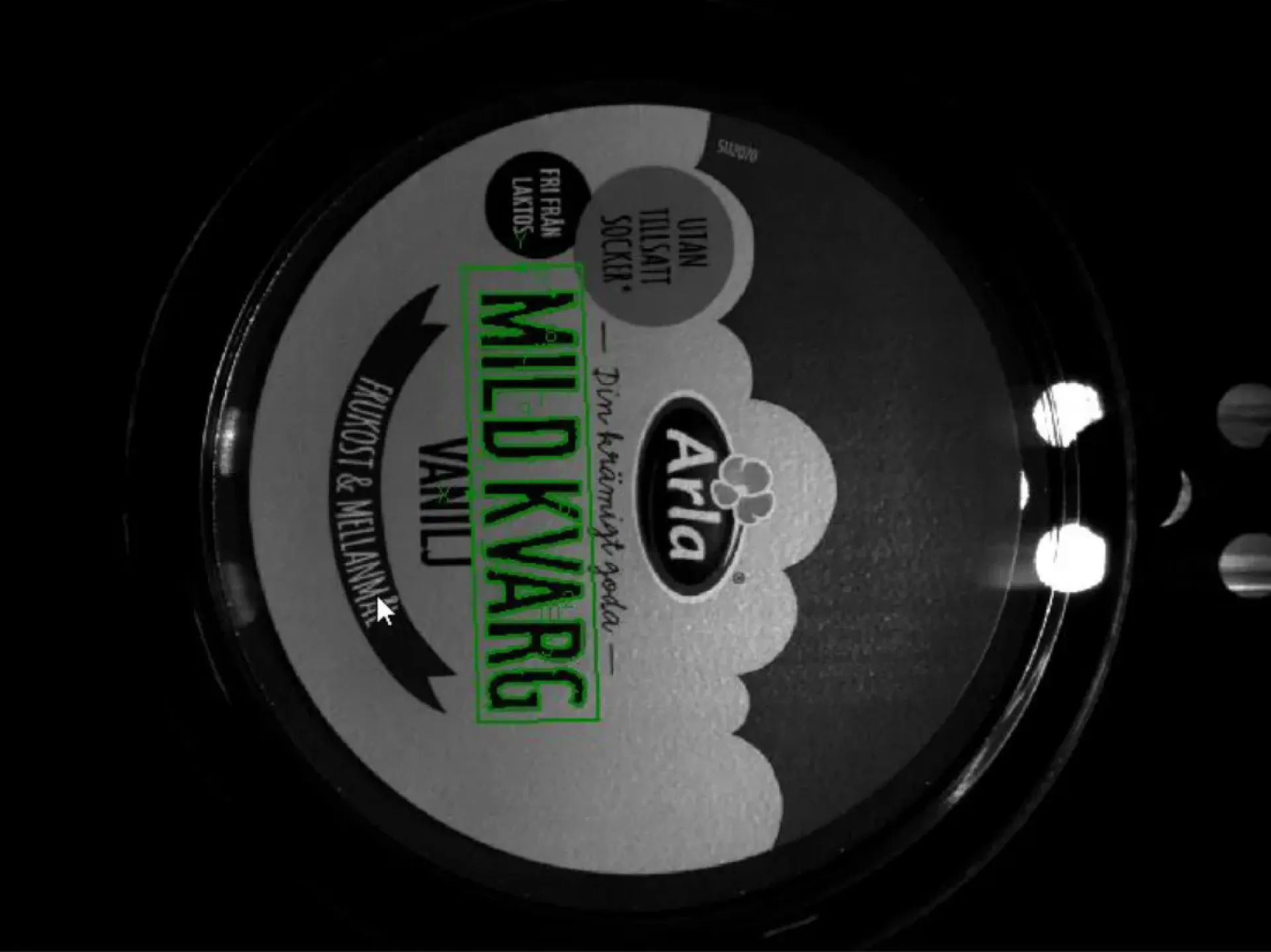 Kontrola textu na balení potravin