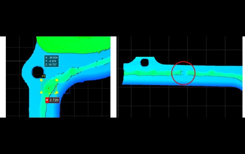 Automatizované 3D měření výšky a celistvosti naneseného tmelu